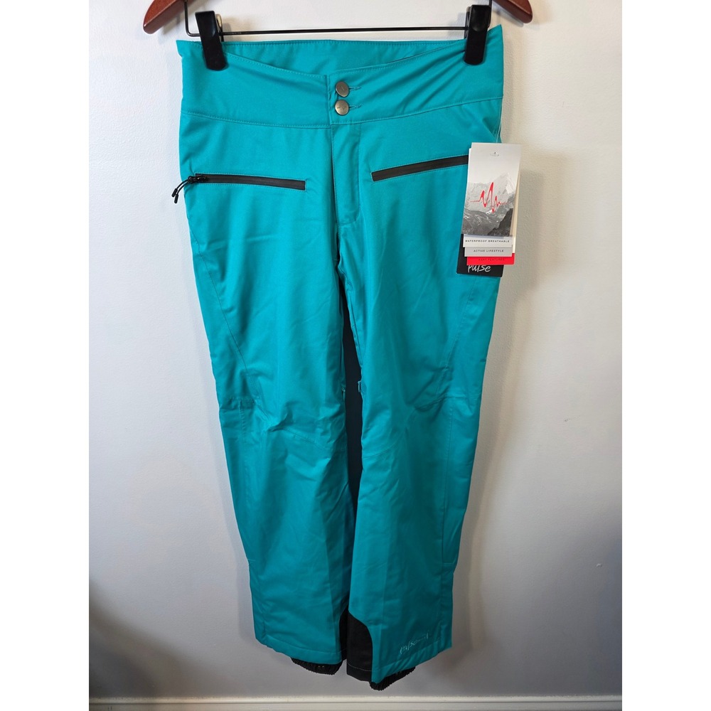 Pulse Girls Youth Large 14/16 Teal Snow Pants Waterproof Ski Snowboard - NEW